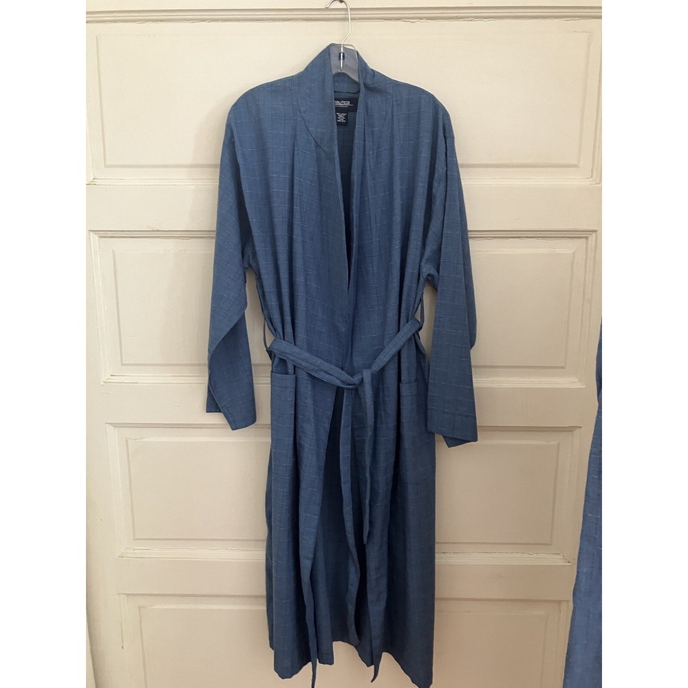 Nautica mens Long-sleeve Lightweight Cotton sleepwear rope and pants Blue Sz MED - Picture 2 of 14